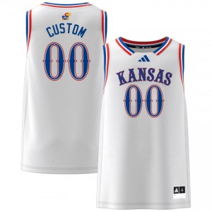 Men's Custom White Kansas #00 Alumni Jersey 832849-947