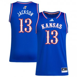 Men's Elmarko Jackson Royal Jayhawks #13 NCAA Jerseys 896839-387