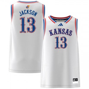 Men's Elmarko Jackson White Kansas #13 Player Jerseys 750618-378