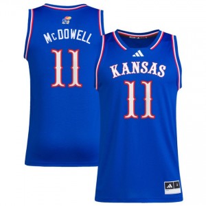 Men's Jamari McDowell Royal Jayhawks #11 Official Jersey 783196-898