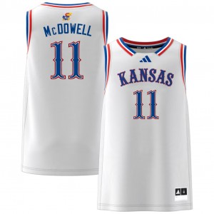 Men's Jamari McDowell White University of Kansas #11 High School Jersey 295761-563