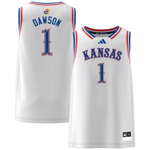 Men's Jayden Dawson White Kansas #1 Player Jersey 968868-482