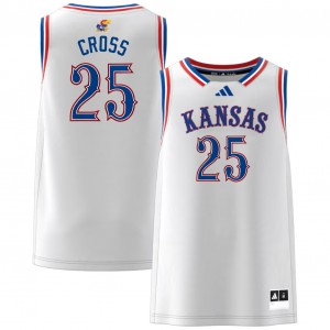 Men's Justin Cross White Jayhawks #25 2025 Jerseys 898274-355