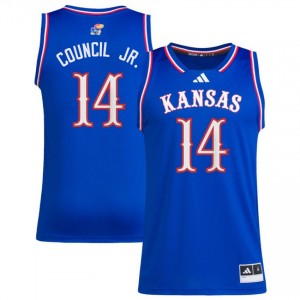 Men's Melvin Council Jr. Royal Kansas #14 Limited Jerseys 844834-707