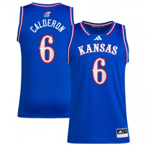 Men's Samis Calderon Royal Kansas Jayhawks #6 Alumni Jerseys 505122-301