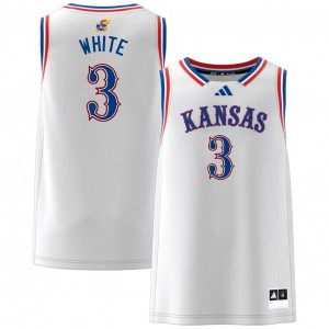 Men's Tre White White KU #3 2025-26 Jersey 280080-535