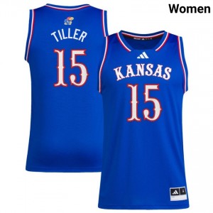 Women's Bryson Tiller Royal University of Kansas #15 Limited Jerseys 531106-593