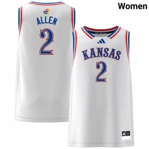 Women's Corbin Allen White Jayhawks #2 Game Jerseys 818831-299