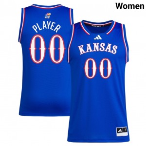 Women's Custom Royal Jayhawks #00 Alumni Jerseys 794677-317