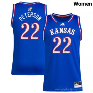 Women's Darryn Peterson Royal Jayhawks #22 University Jersey 908400-789