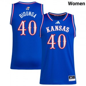 Women's Flory Bidunga Royal Jayhawks #40 2025-26 Jerseys 612155-137