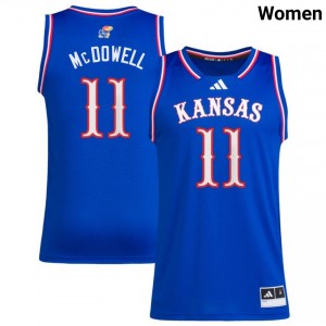 Women's Jamari McDowell Royal University of Kansas #11 2025 Jersey 231115-764