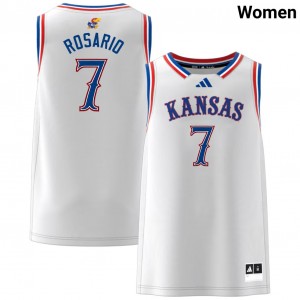 Women's Kohl Rosario White KU #7 Limited Jersey 214094-260
