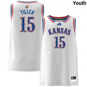 Youth Bryson Tiller White Kansas #15 University Jersey 333461-778