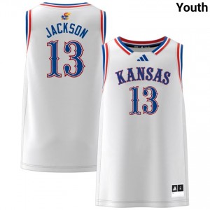 Youth Elmarko Jackson White University of Kansas #13 High School Jersey 958107-380