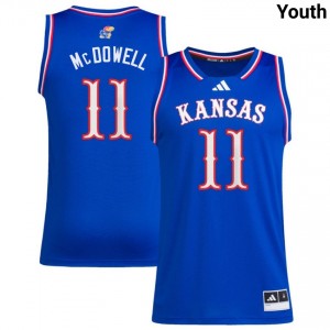 Youth Jamari McDowell Royal University of Kansas #11 Player Jersey 532548-119