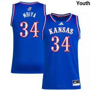 Youth Paul Mbiya Royal Kansas Jayhawks #34 NCAA Jersey 936435-156