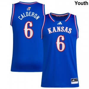 Youth Samis Calderon Royal KU #6 Embroidery Jersey 305402-970