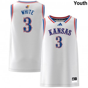 Youth Tre White White KU #3 2025-26 Jersey 498990-870